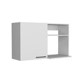 Tuhome Napoles 2 Wall Cabinet, Open Storage Shelves, Single Door, White MLB8982